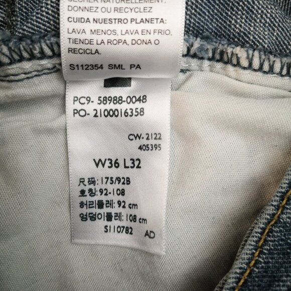 Signature by Levi Strauss Men's Size 36/32 Medium Wash Straight Leg Jeans - Picture 6 of 14